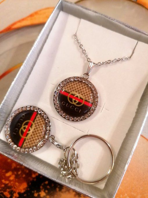 Coffret 2-en1 : Collier + Porte-clé GUCCI