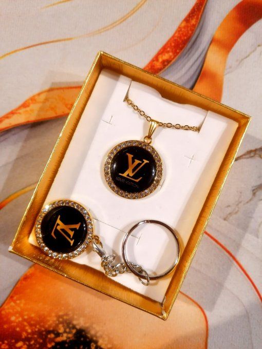 Coffret 2-en1 : Collier + Porte-clé LOUIS VUITTON 