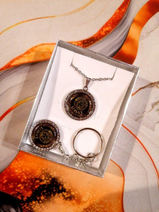 Coffret 2-en1 : Collier + Porte-clé VERSACE
